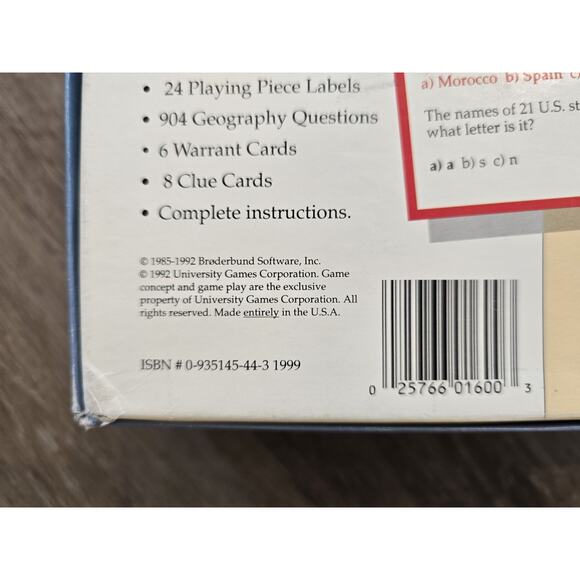 Nostalgic‎ 90s' Carmen San Diego COMPLETE Playing Pieces University Games 1992 - Picture 13 of 14